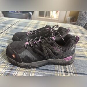 Merrell ASTM F2413-11 Black and Purple Boots 7.5